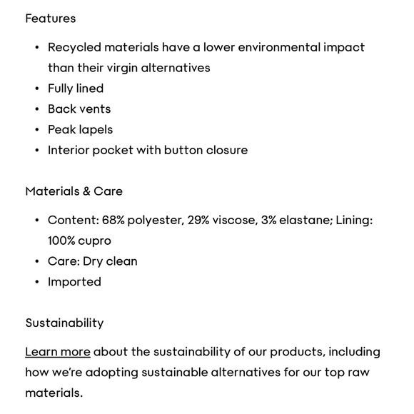 Aritzia Double-Breasted Pinstripe Gray Blazer - Picture 6 of 7